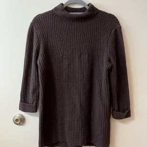 Lands End cable knit tunic sweater